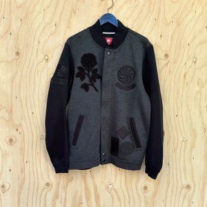 Nike NSW Vintage Black Rose Tech Fleece Varsity Jacket Size M